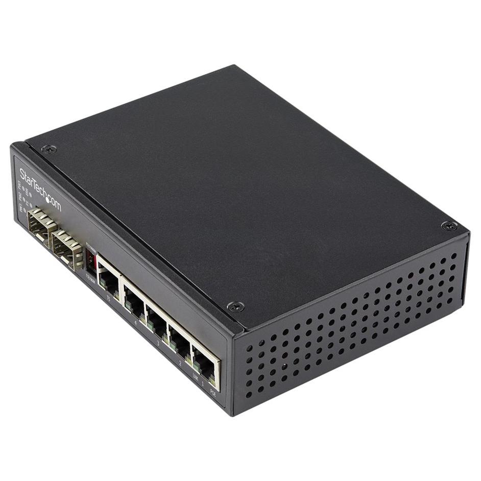 Commutateur Ethernet Gigabit StarTech.com industriel - 6 ports, 4 + 2 fentes SFP - PoE+ (120 W)