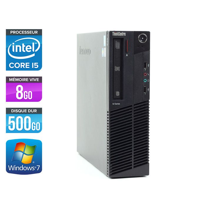 Lenovo ThinkCentre M91P SFF - Intel Core i5-2400 / 3.1 GHz - 8GB RAM - 500GB HDD - DVD - Gigabit Ethernet - Windows 7 Pro
