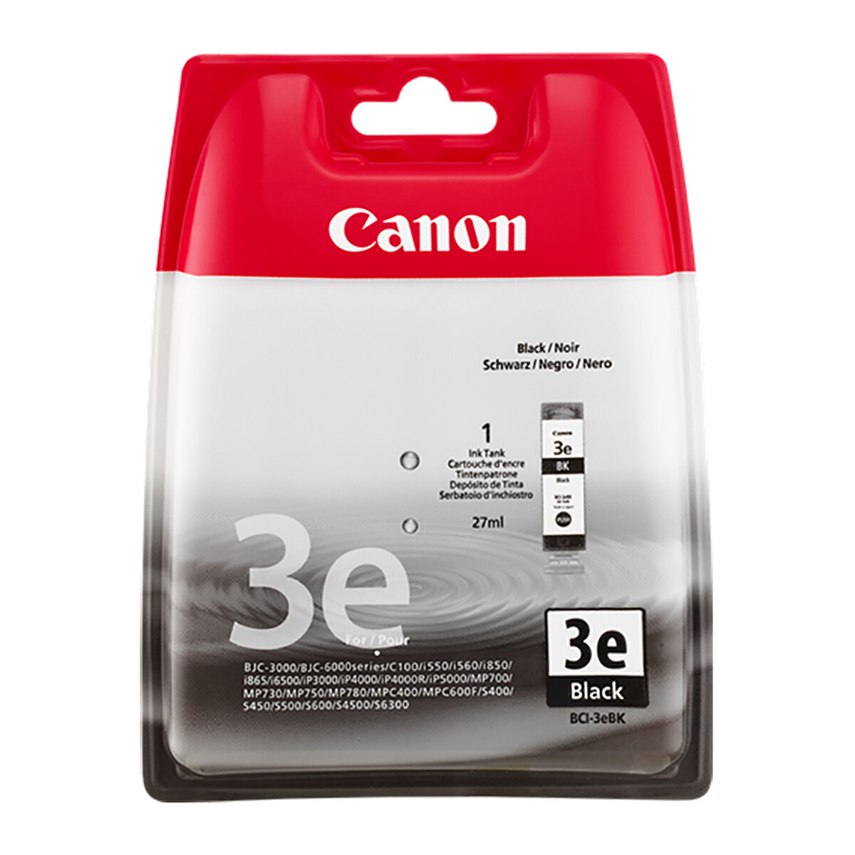 Canon BCI-3e BK Ink Cartridge (Black, 2000 pages @ 5%)