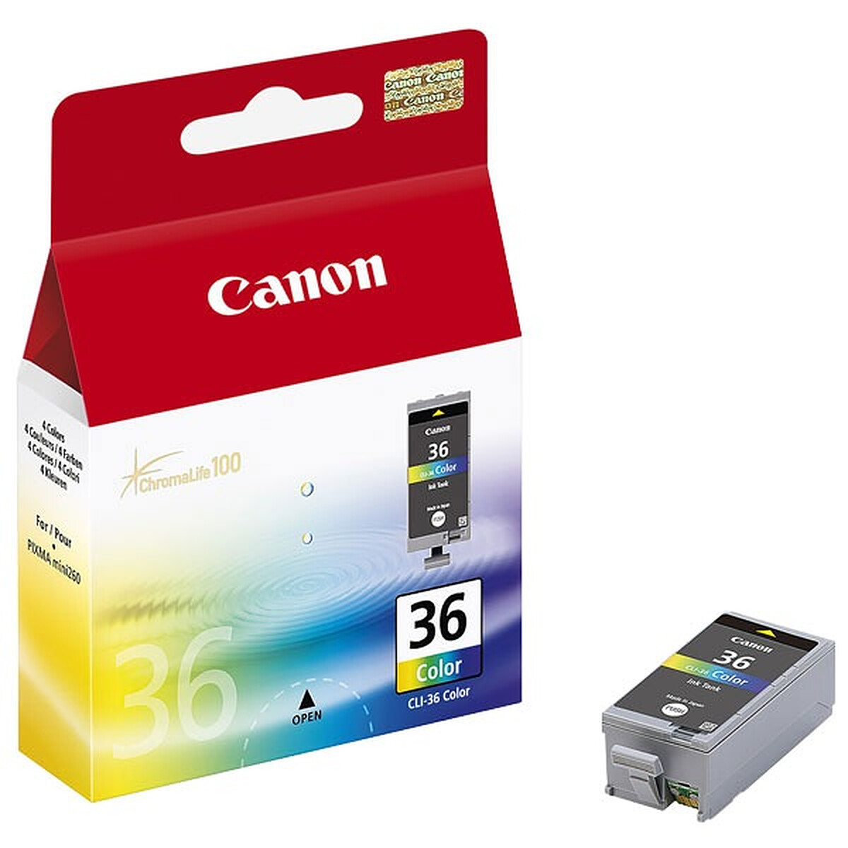 Canon CLI-36 Color Ink Cartridge (249 Pages @ 5%)