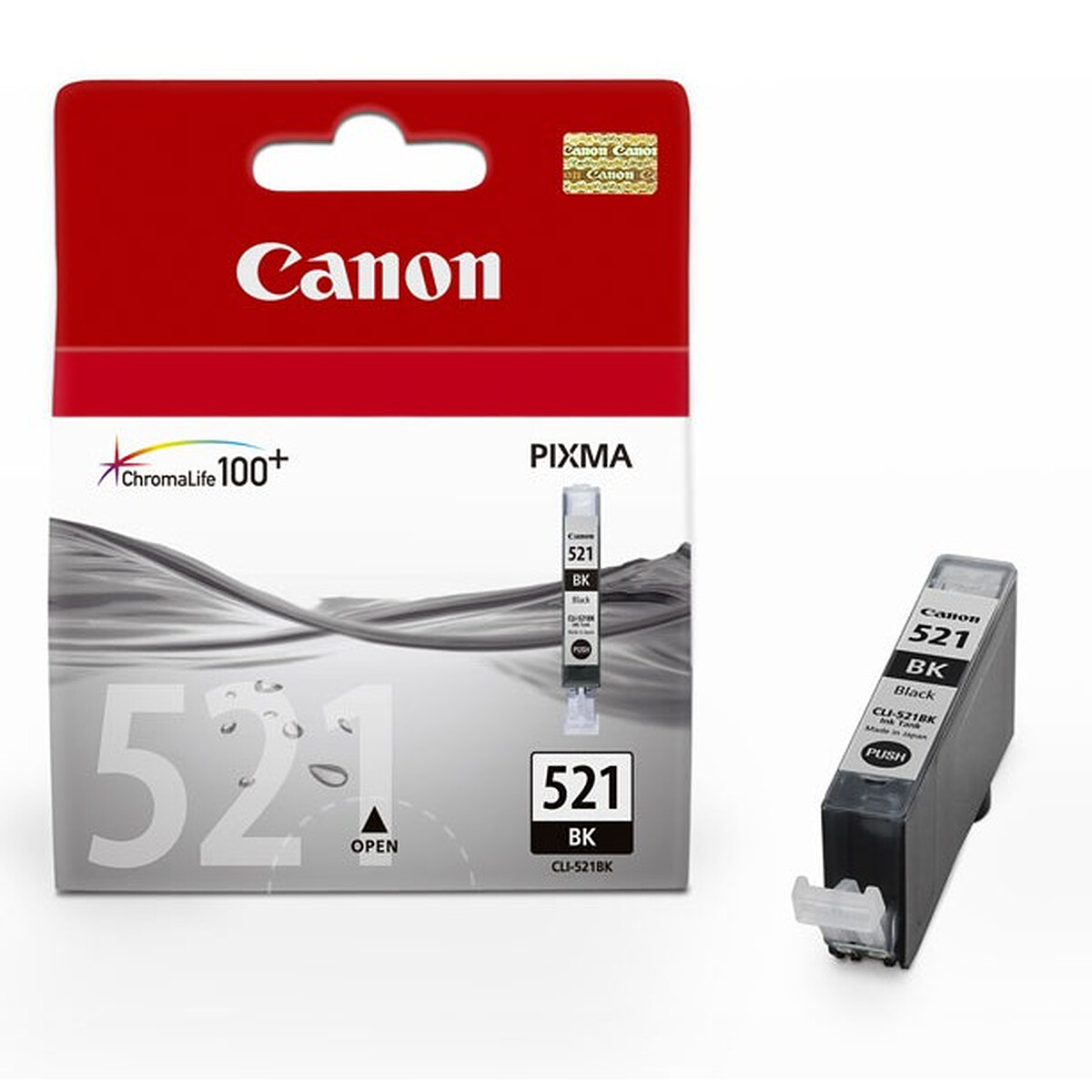 Canon CLI-521BK Black Ink Cartridge (1250 pages @ 5%)