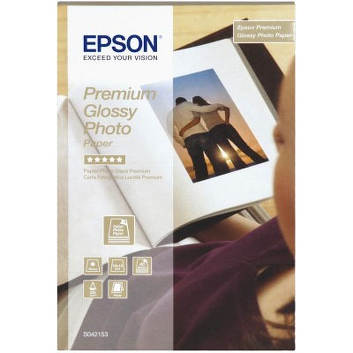 Papel fotográfico brillante Epson Premium 10x15 cm