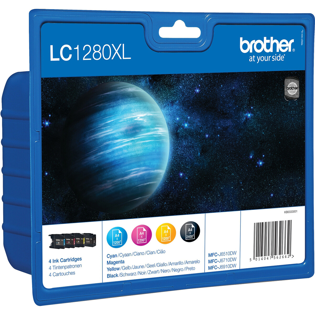 Brother LC1280XL High-Capacity Ink Cartridges (Black, Cyan, Magenta, Yellow)