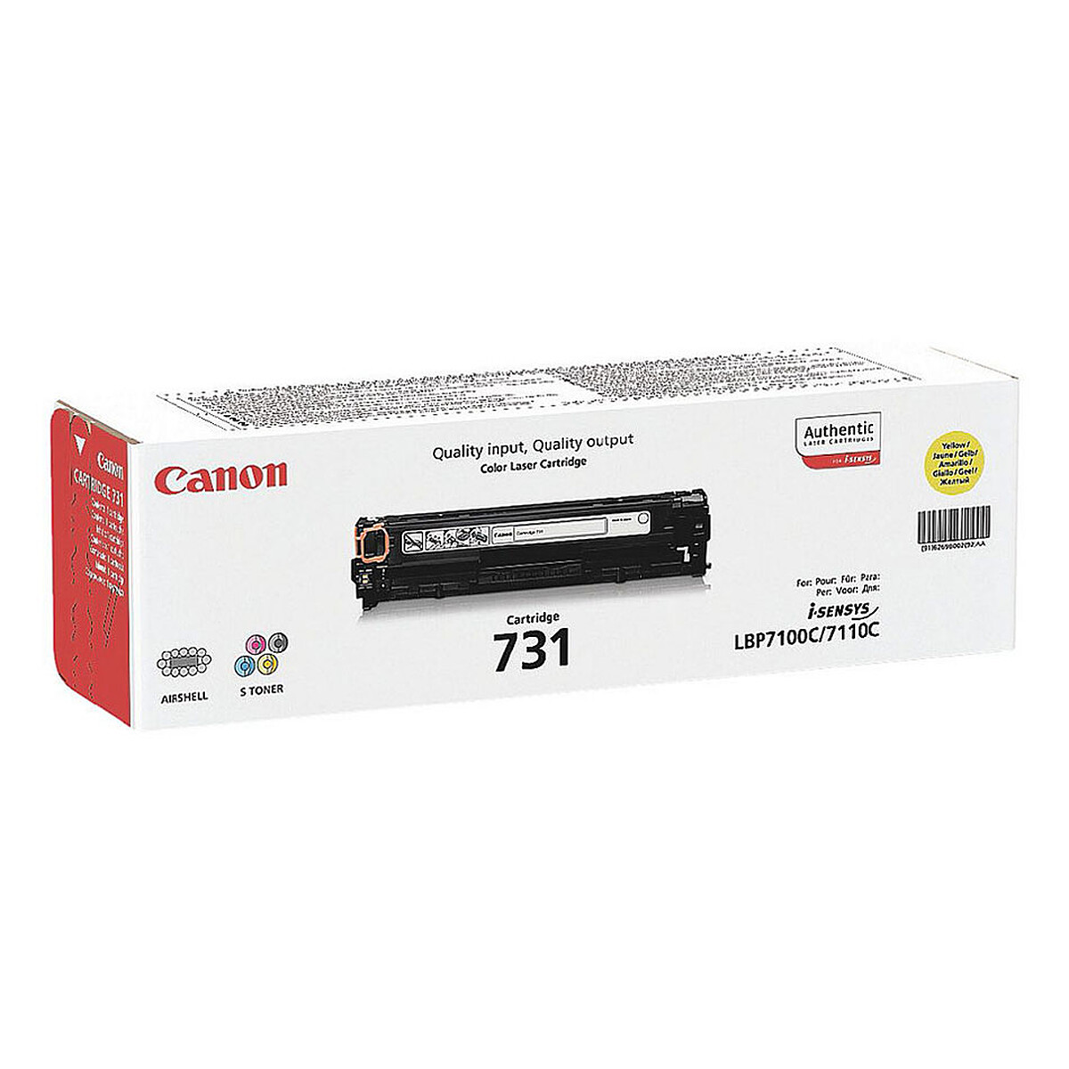 Canon 731 Yellow Toner (1500 Pages @ 5%)