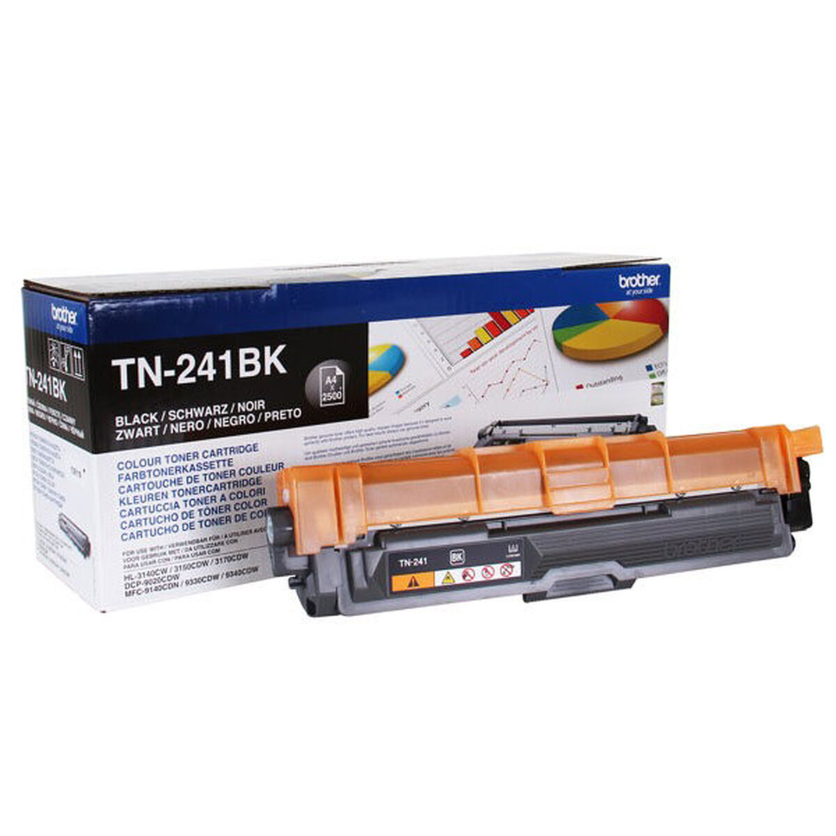 Brother TN-241BK Black Toner (2500 Page Yield at 5%)