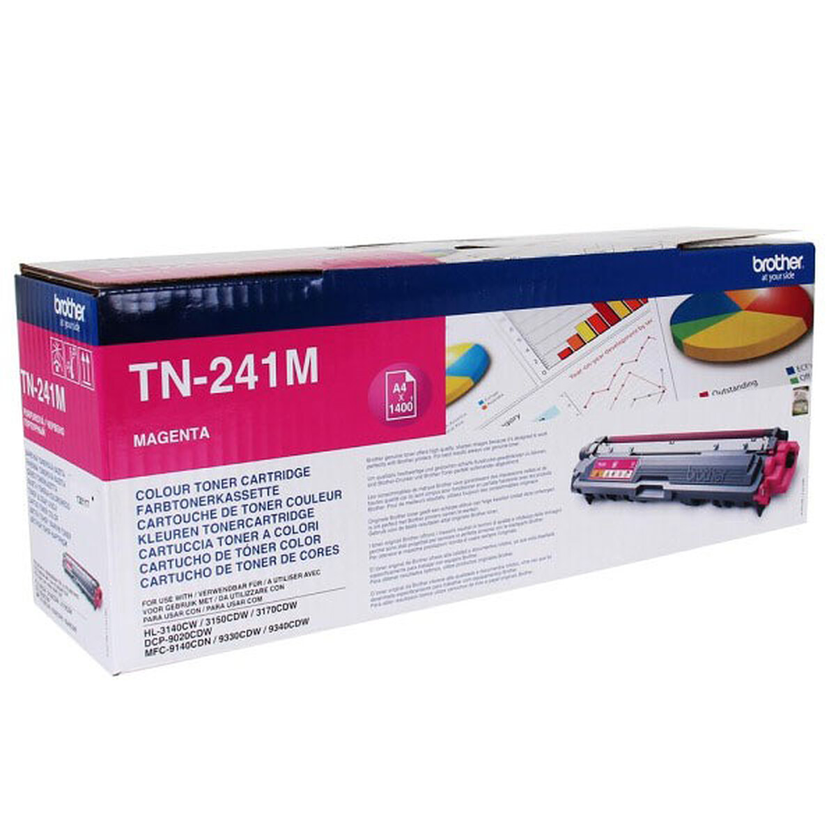 Brother TN-241M Magenta Toner (1,400 Pages @ 5%)