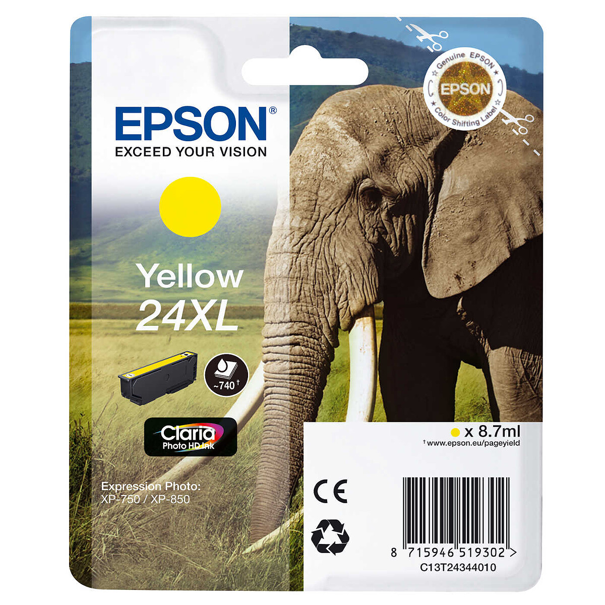 Cartouche d'encre photo jaune Epson 24XL