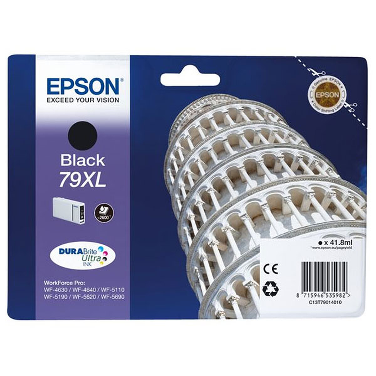 Epson T7901 79XL High-Capacity Black Ink Cartridge