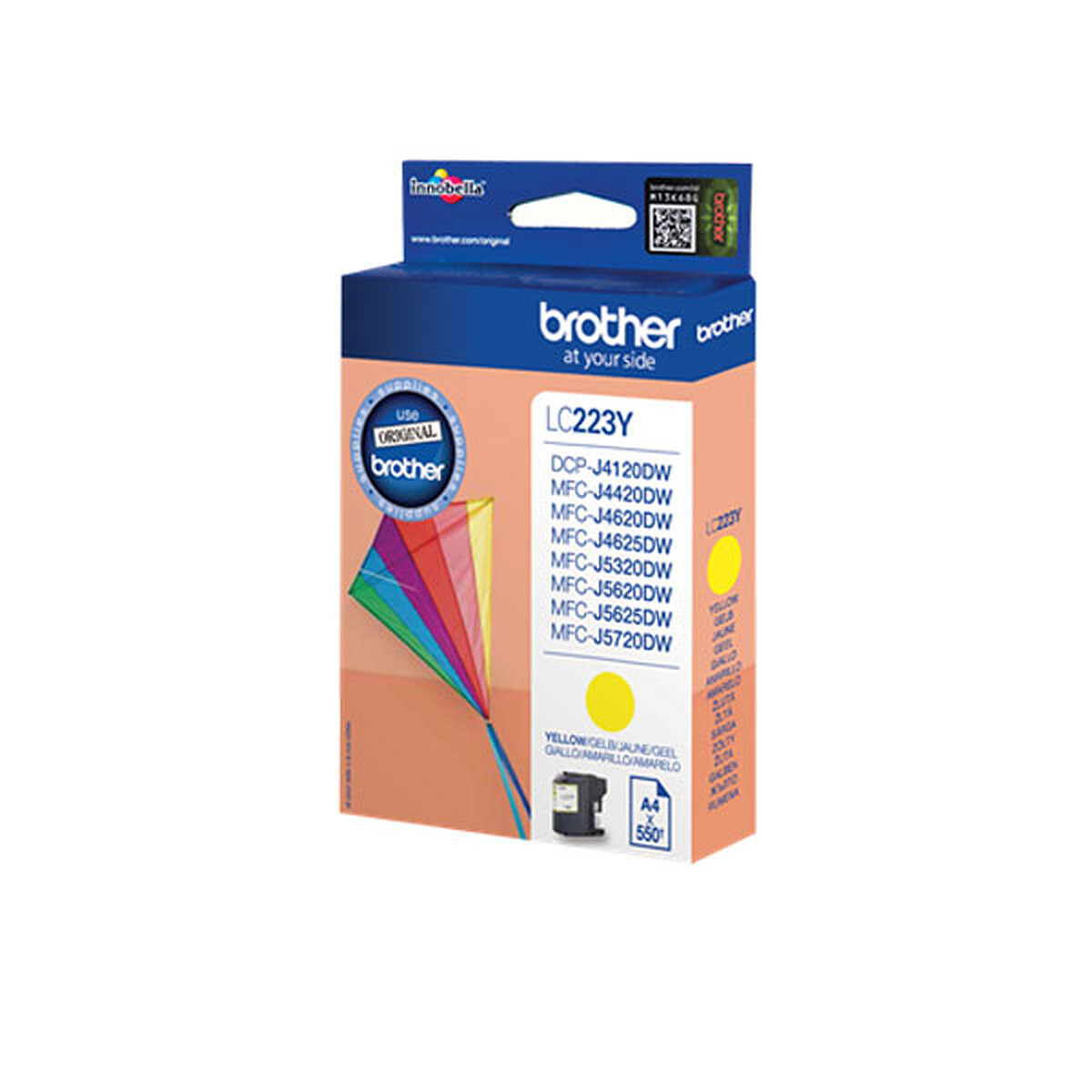 Brother LC223Y Yellow Ink Cartridge (550 Pages @ 5%)