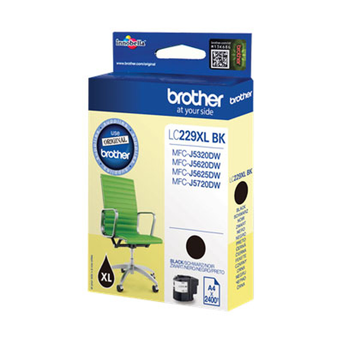 Brother LC229XLBK Black Ink Cartridge (2400 Pages @ 5%)