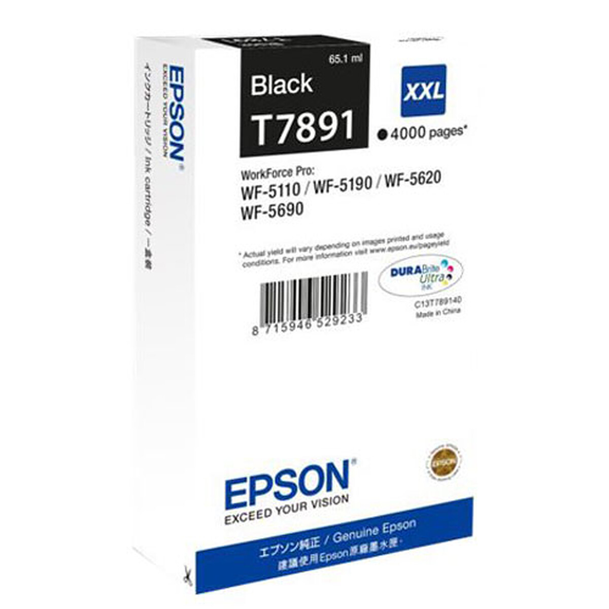 Epson T7891 XXL Black Ink Cartridge (4,000 Pages @ 5%)