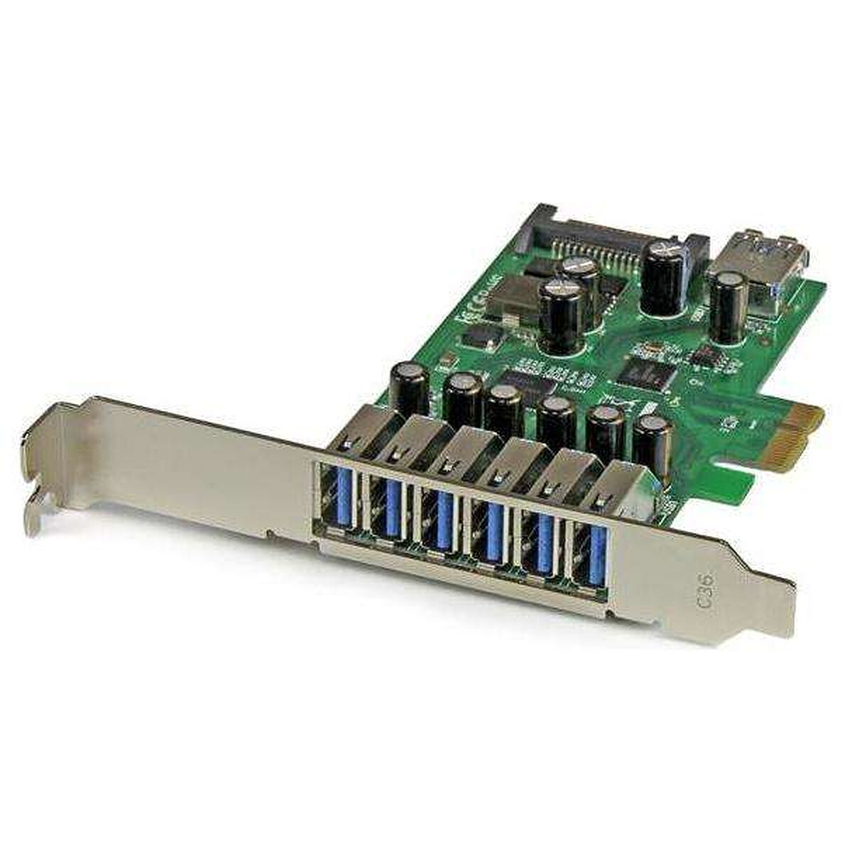 Tarjeta de controlador PCI Express StarTech.com con 7 puertos USB 3.0
