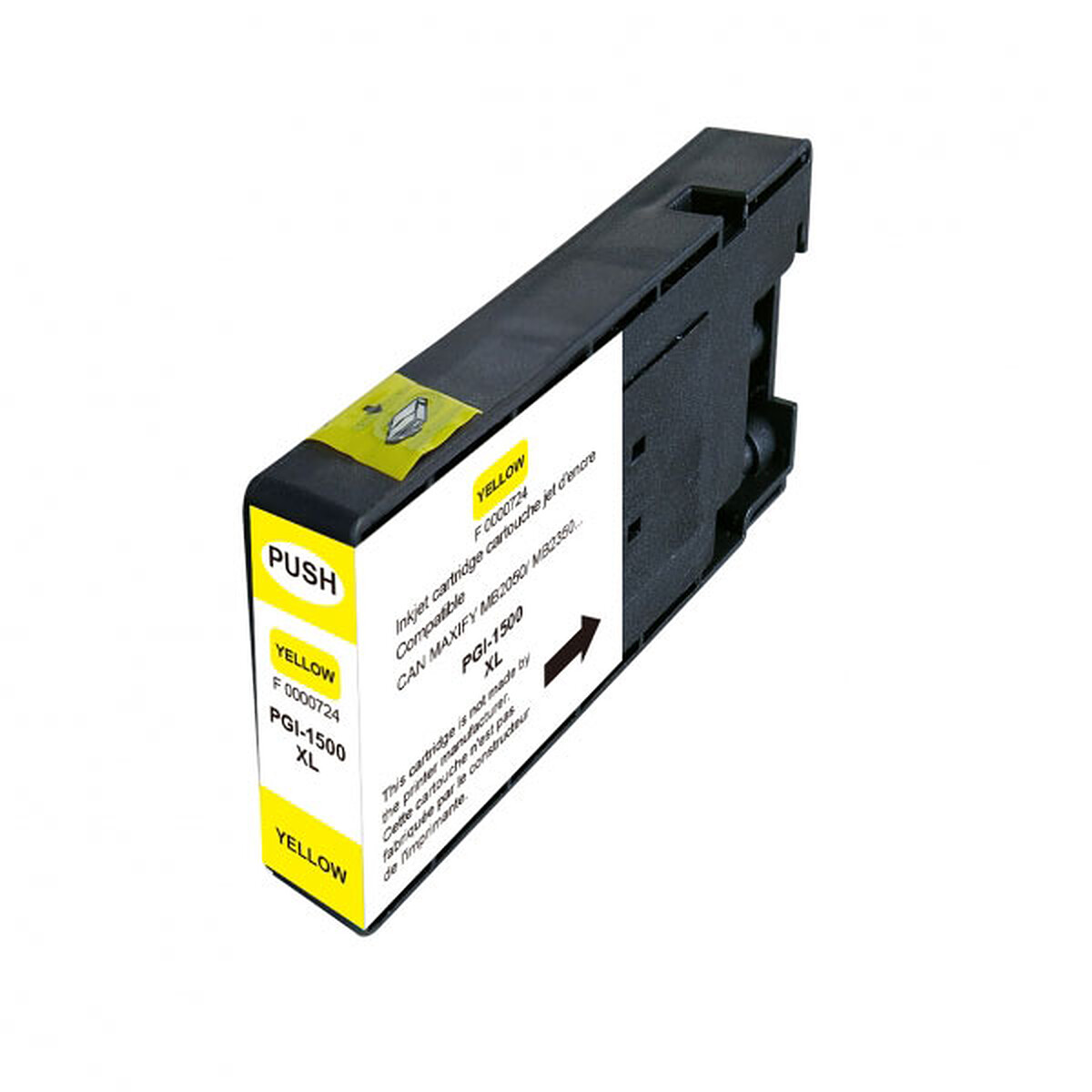 Cartouche d'encre jaune UPrint haute capacité (14 ml - 950 pages à 5 %) équivalente à Canon PGI1500XL Y