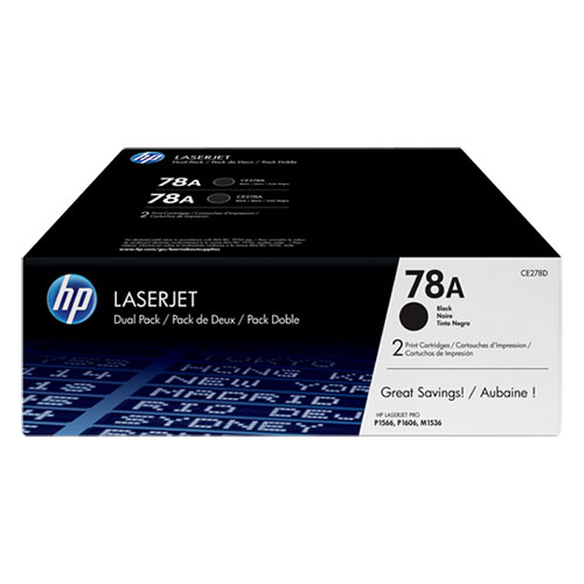 HP 78A Black Toner Pack (CE278D)