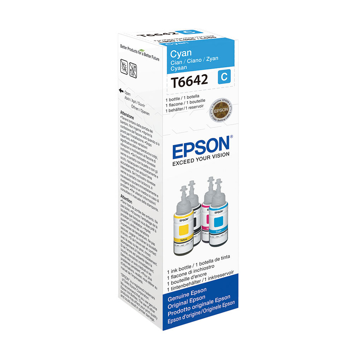 Epson T6642 Cyan Ink Bottle (70ml, 6500 pages)