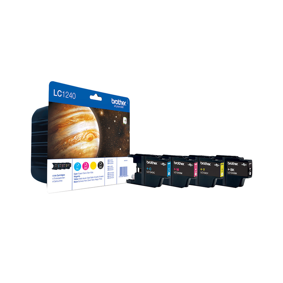 Brother LC1240VALBP Ink Cartridges (Black, Cyan, Magenta, Yellow)