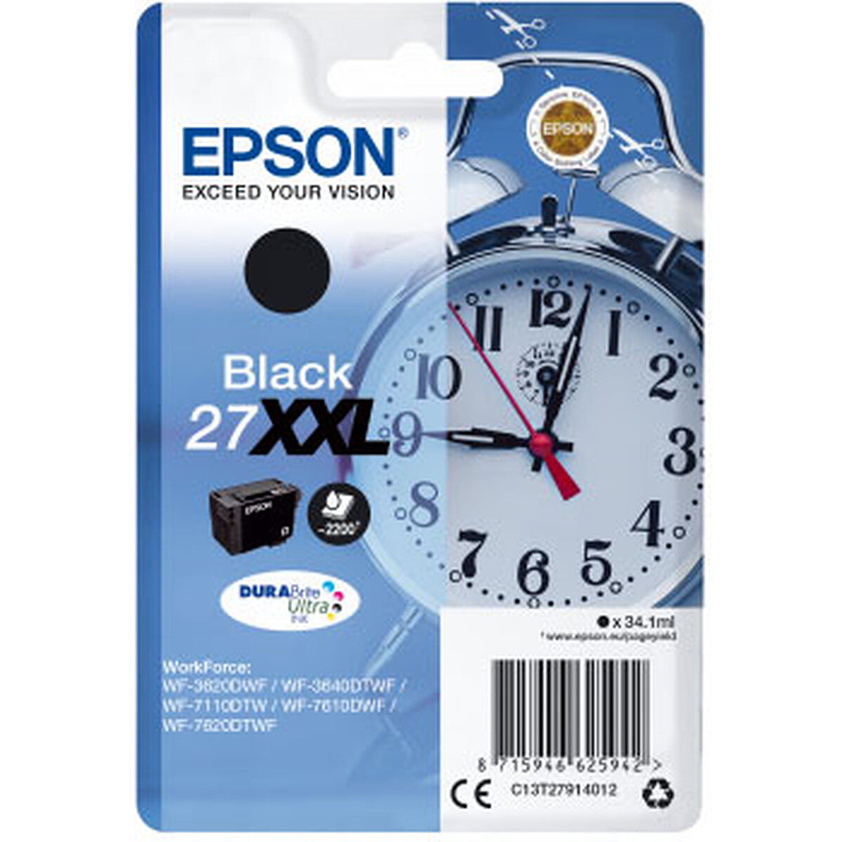 Epson Black High-Capacity Ink Cartridge 27XXL