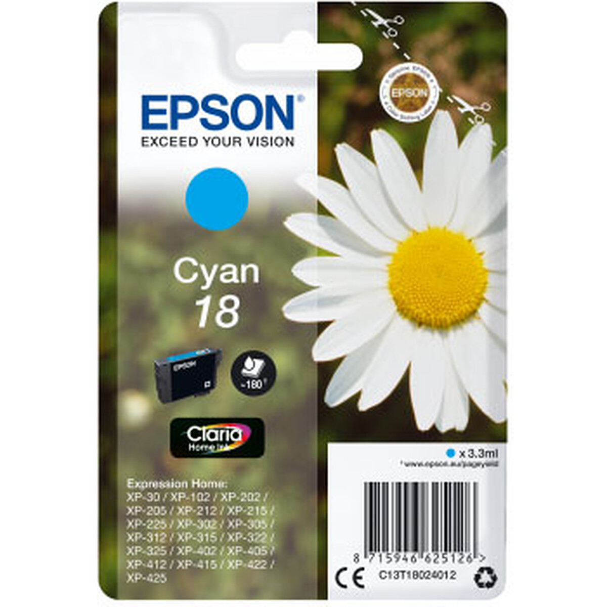 Epson Photo Ink Cartridge Cyan (180 Pages at 5%)