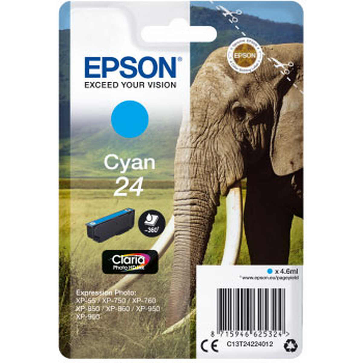 Epson Photo Ink Cartridge Cyan (360 Pages at 5%)