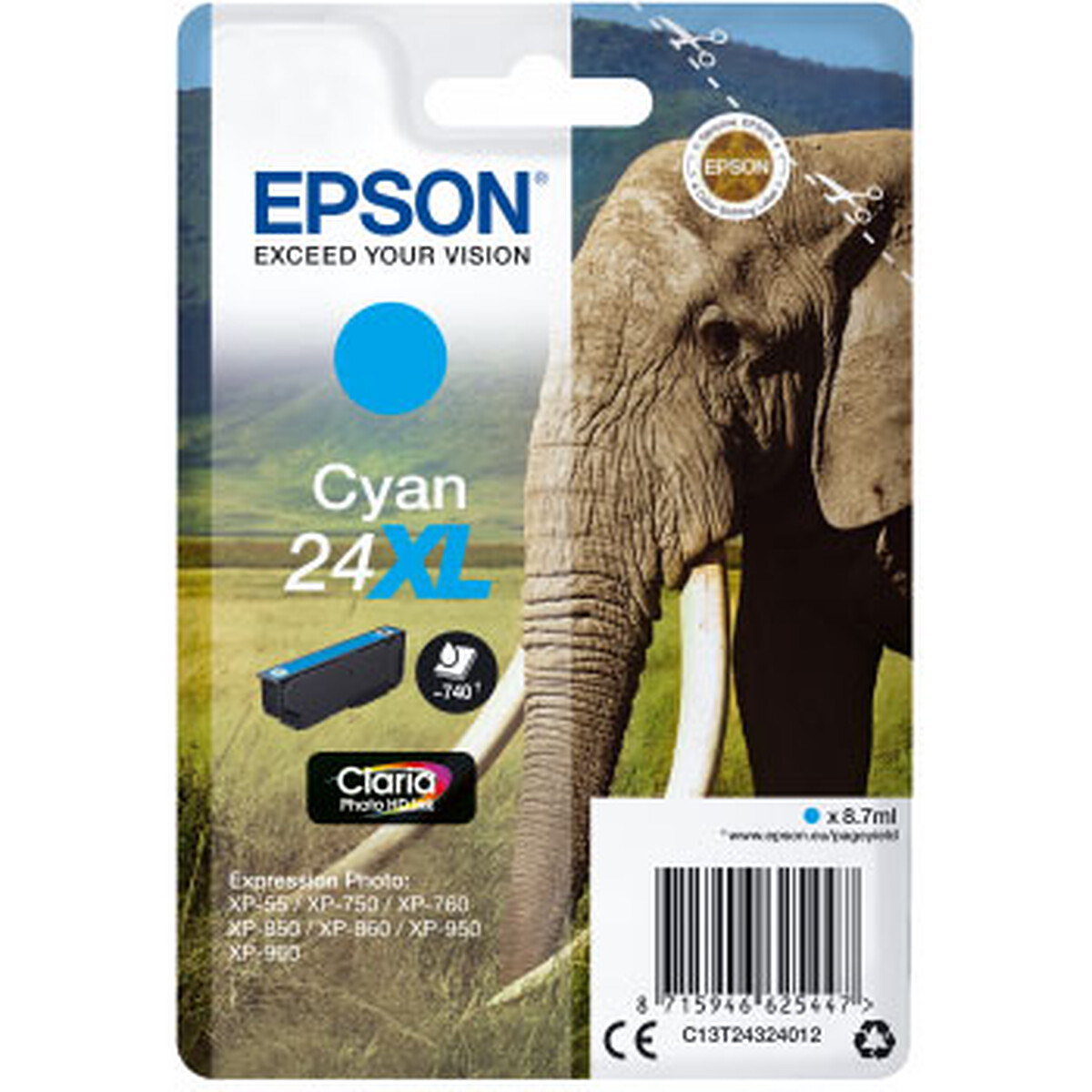 Epson 24XL Cyan Ink Cartridge