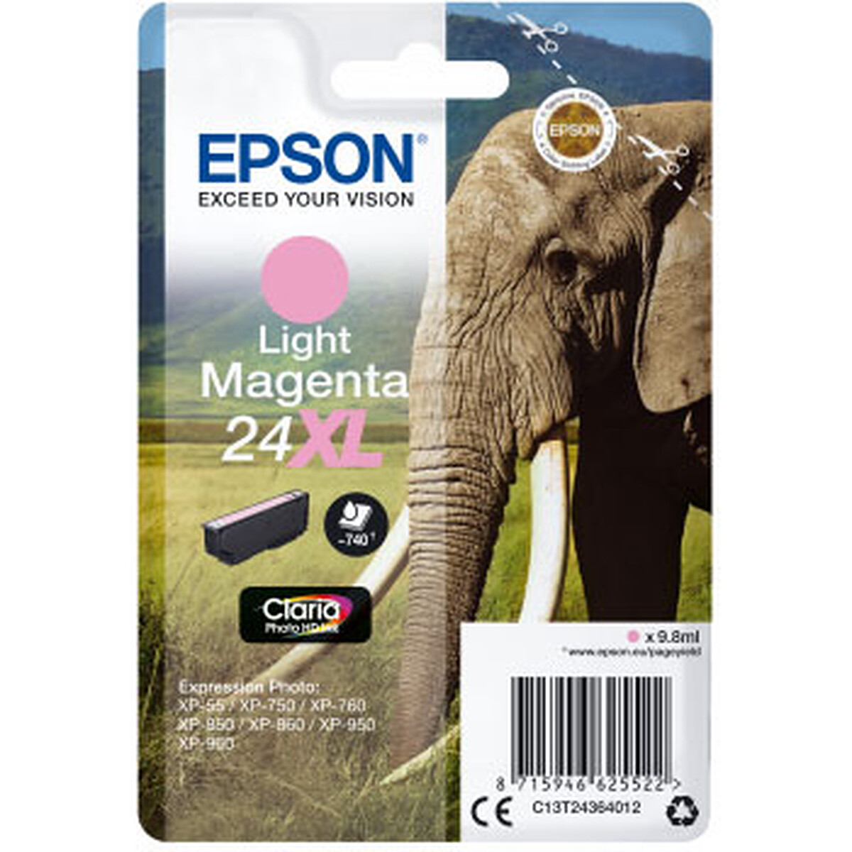 Cartouche d'encre Epson 24XL Magenta clair
