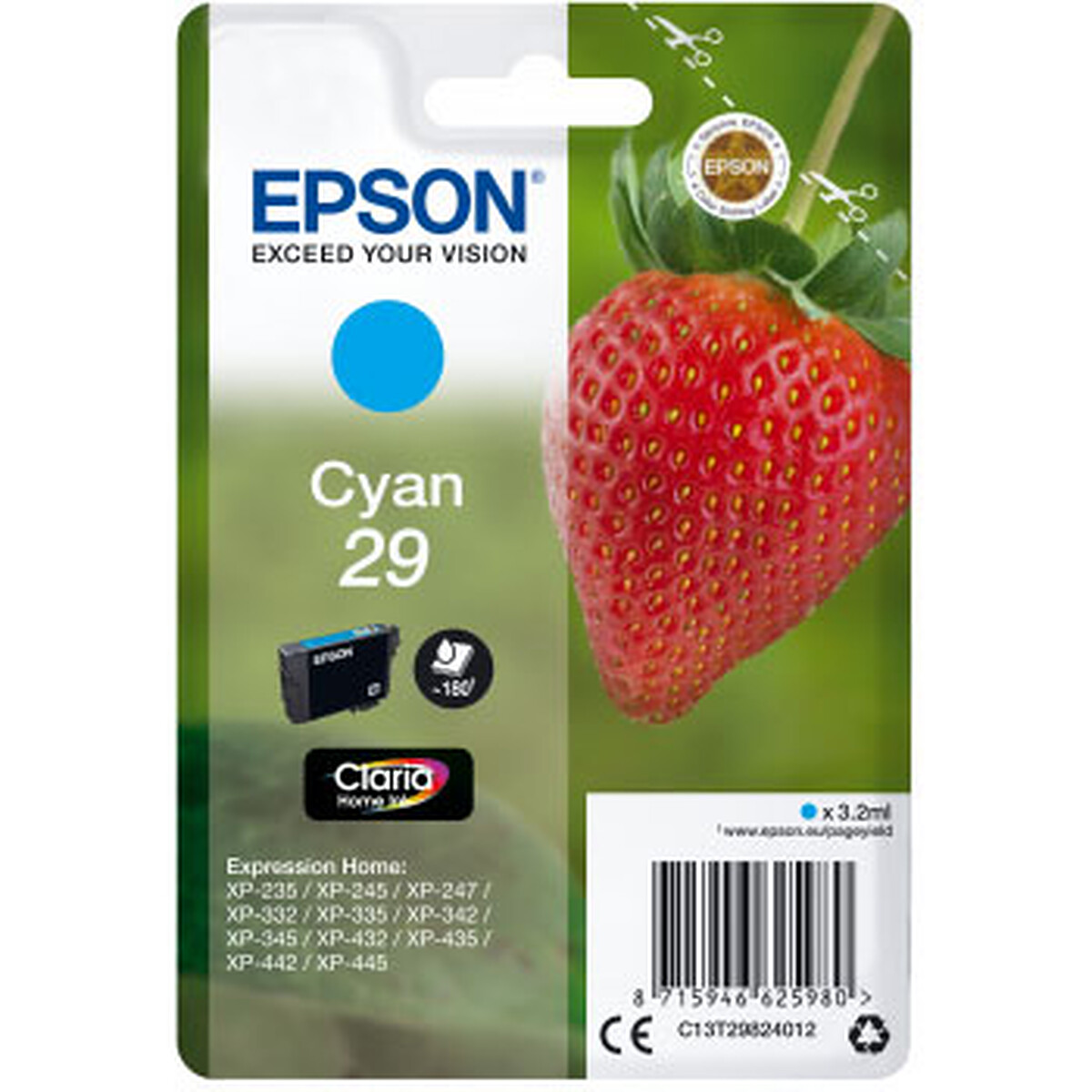 Epson Ink Cartridge Cyan 29 (3.2 ml, 180 pages)
