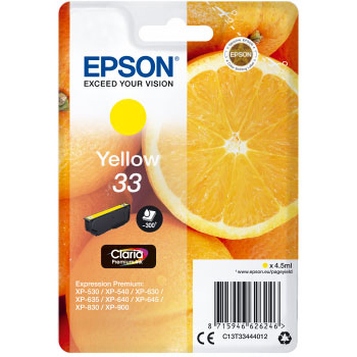 Epson Yellow Ink Cartridge 33 (4.5 ml)