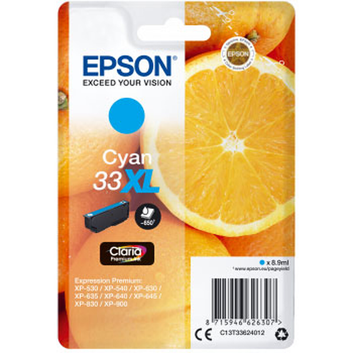 Epson 33 XL Cyan Ink Cartridge