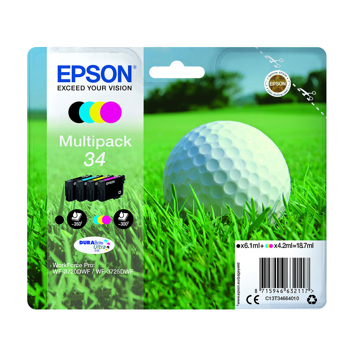 Epson Golf Ball Multipack 34 Ink Cartridges