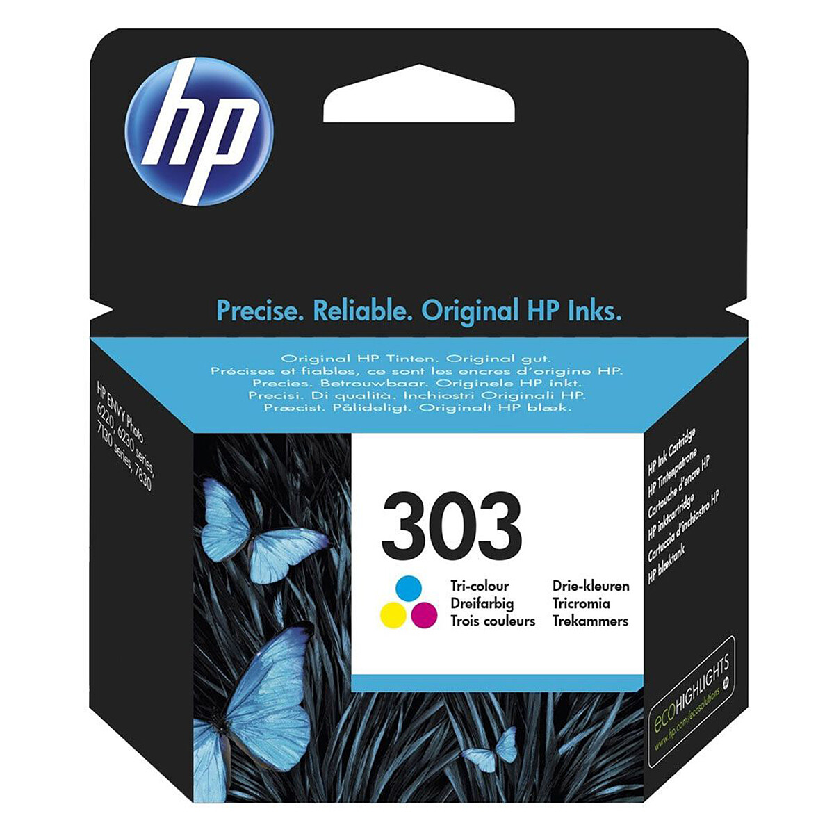 Cartuchos de tinta HP 303 (T6N01AE) - Cian, Magenta, Amarillo