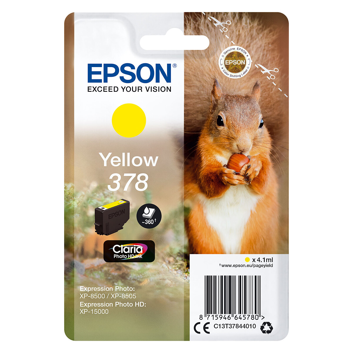 Epson Claria Photo HD Yellow Ink Cartridge (4.1ml / 360 pages)