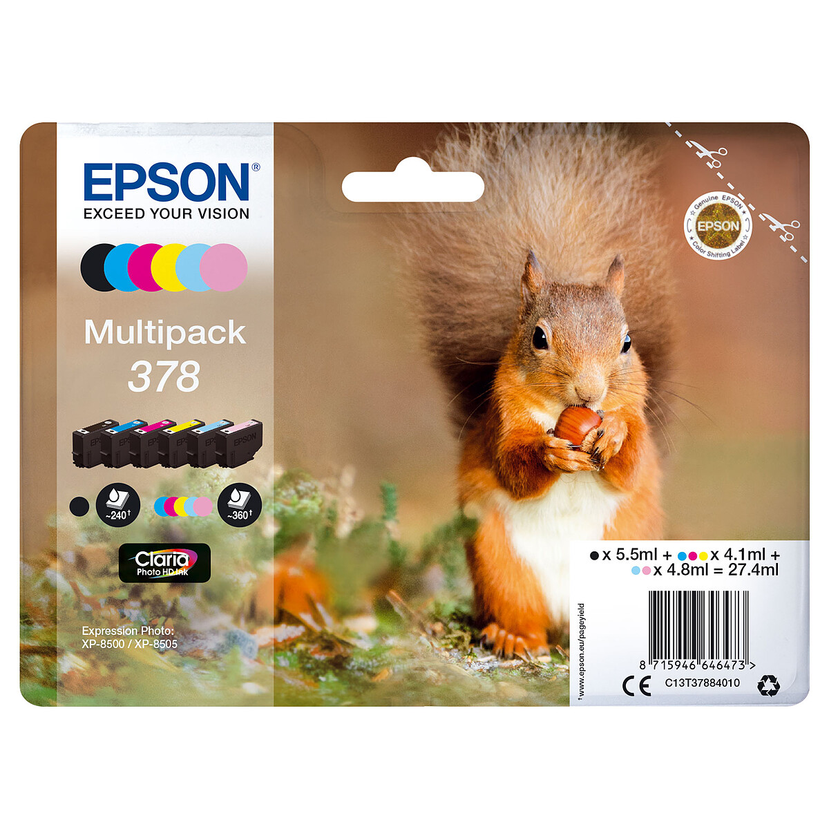 Epson Claria Photo HD Ink Cartridge Multipack 378