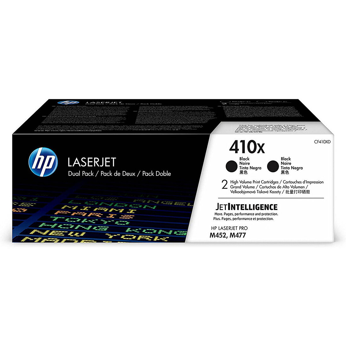 HP 410X (CF410XD) Black Toner Pack of 2