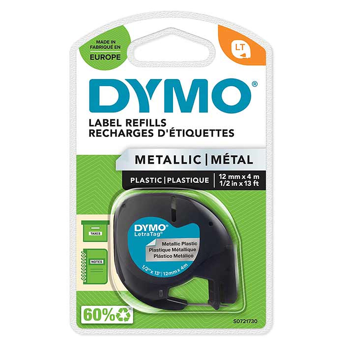 Dymo Metallic Label Tape for LetraTag