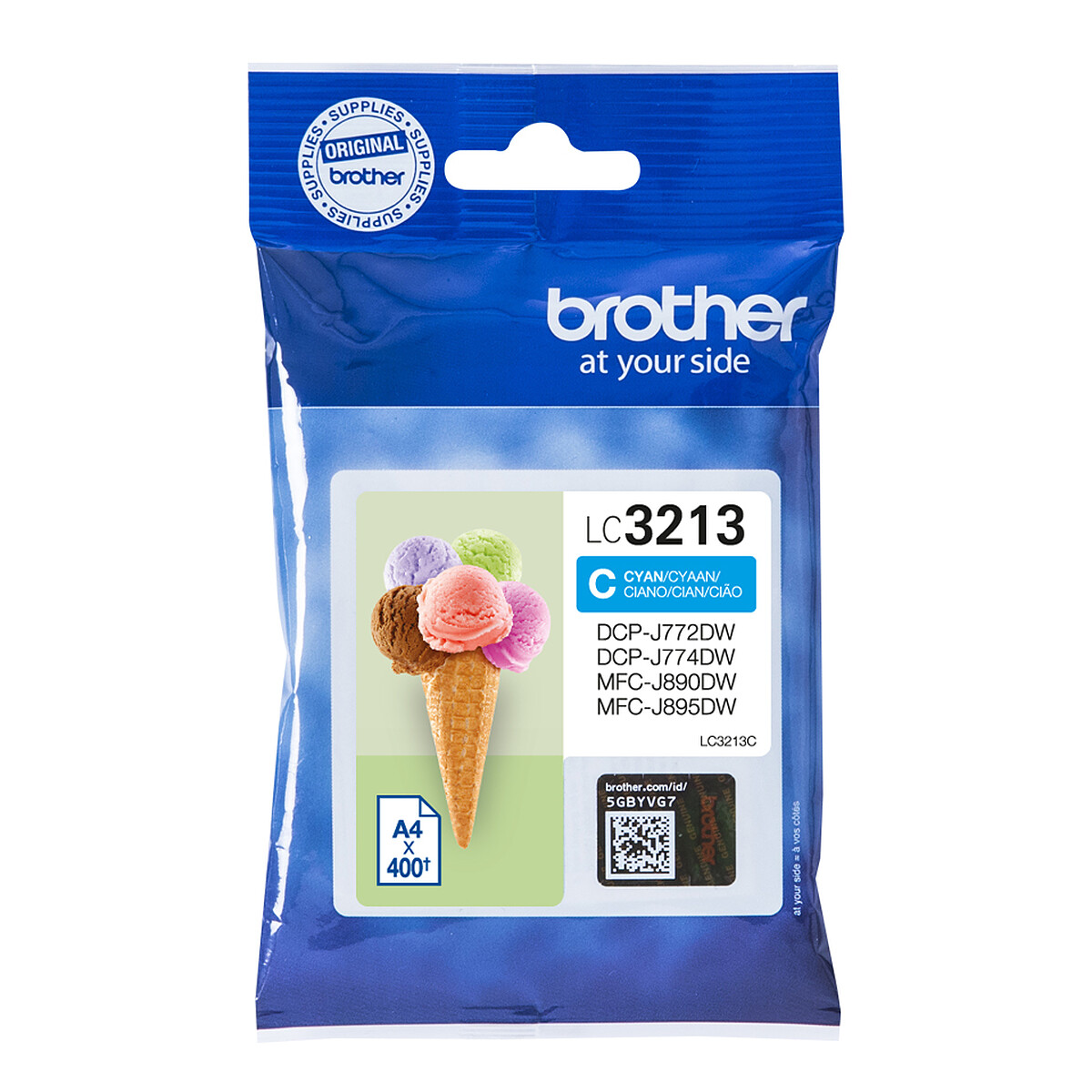 Brother LC3213C Cyan Ink Cartridge (400 Pages at 5%)