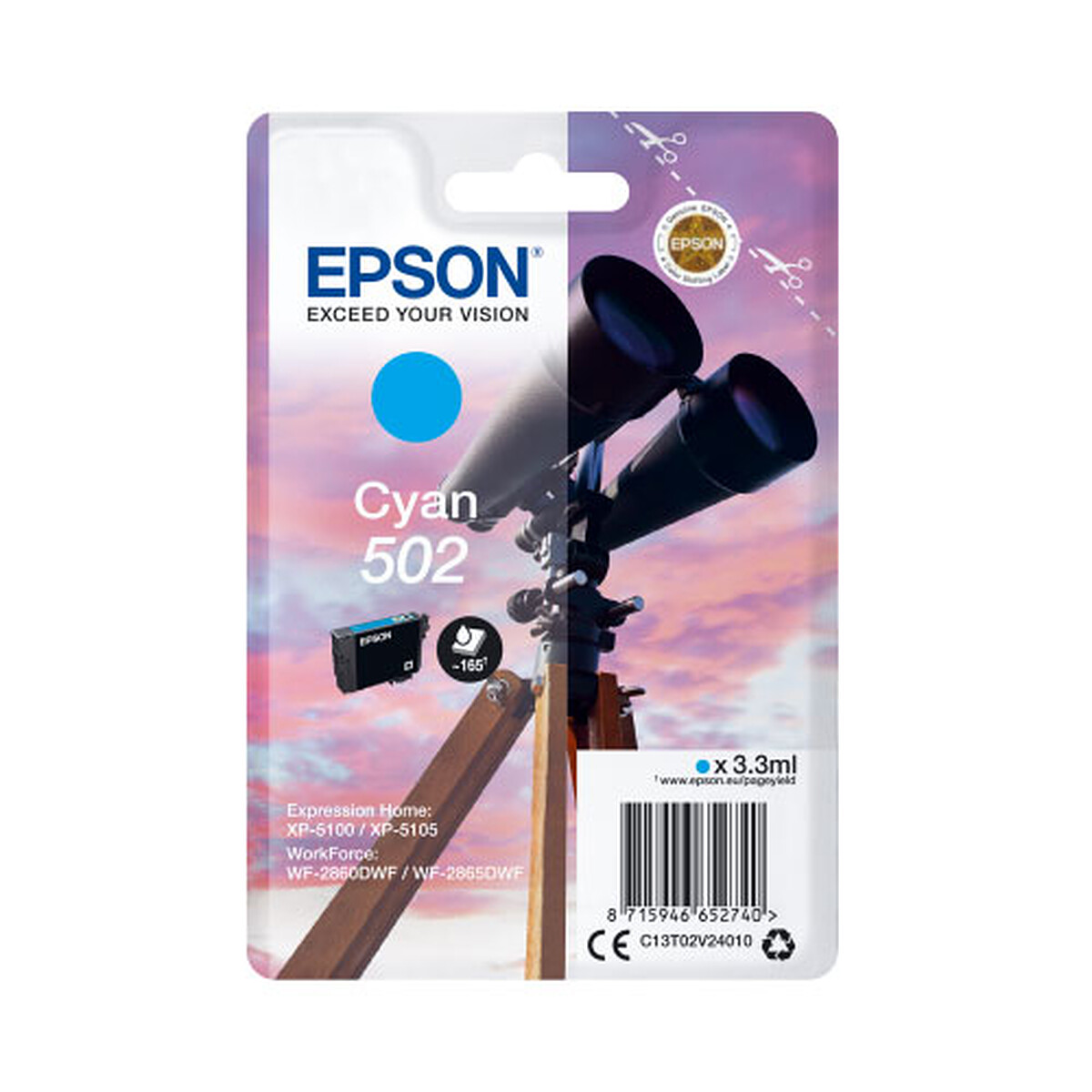 Epson 502 Cyan Ink Cartridge
