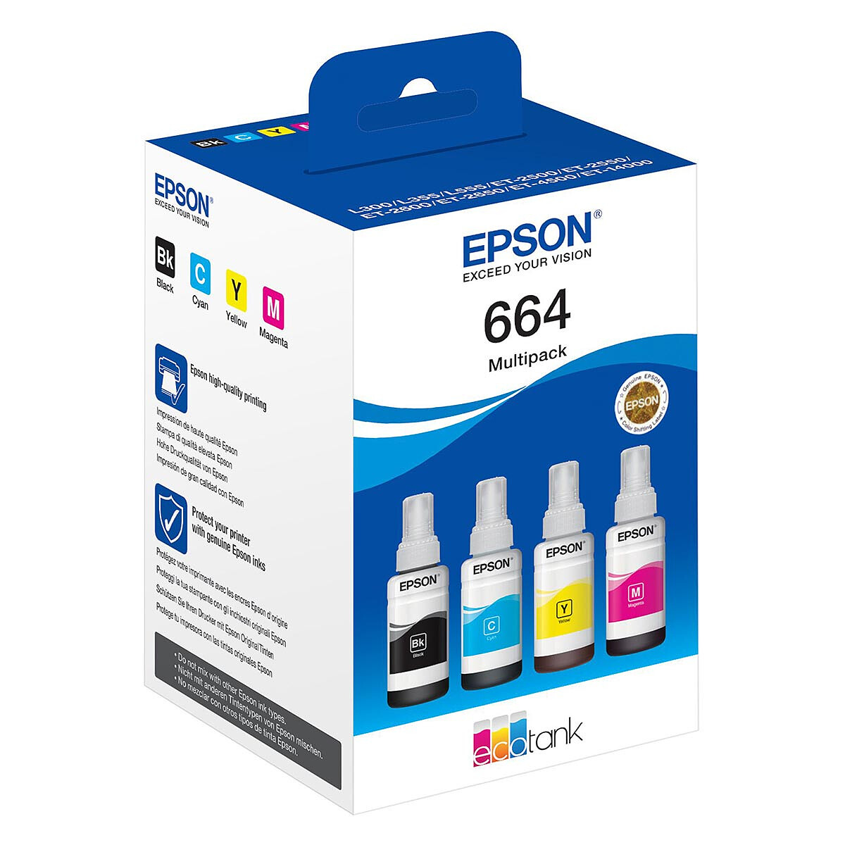 Epson 664 EcoTank Multipack Ink Cartridge (4-Color)