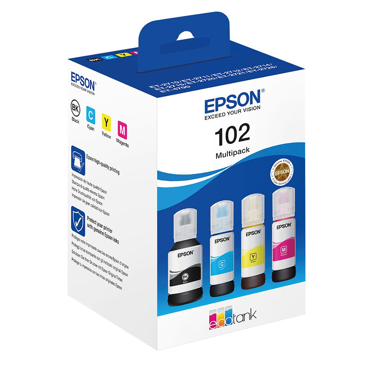 Epson 102 EcoTank Multipack Ink Cartridges (4-Color)