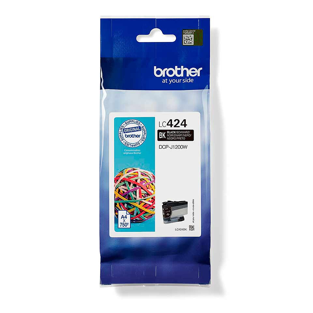 Brother LC424BK Black Ink Cartridge (750 Pages @ 5%)