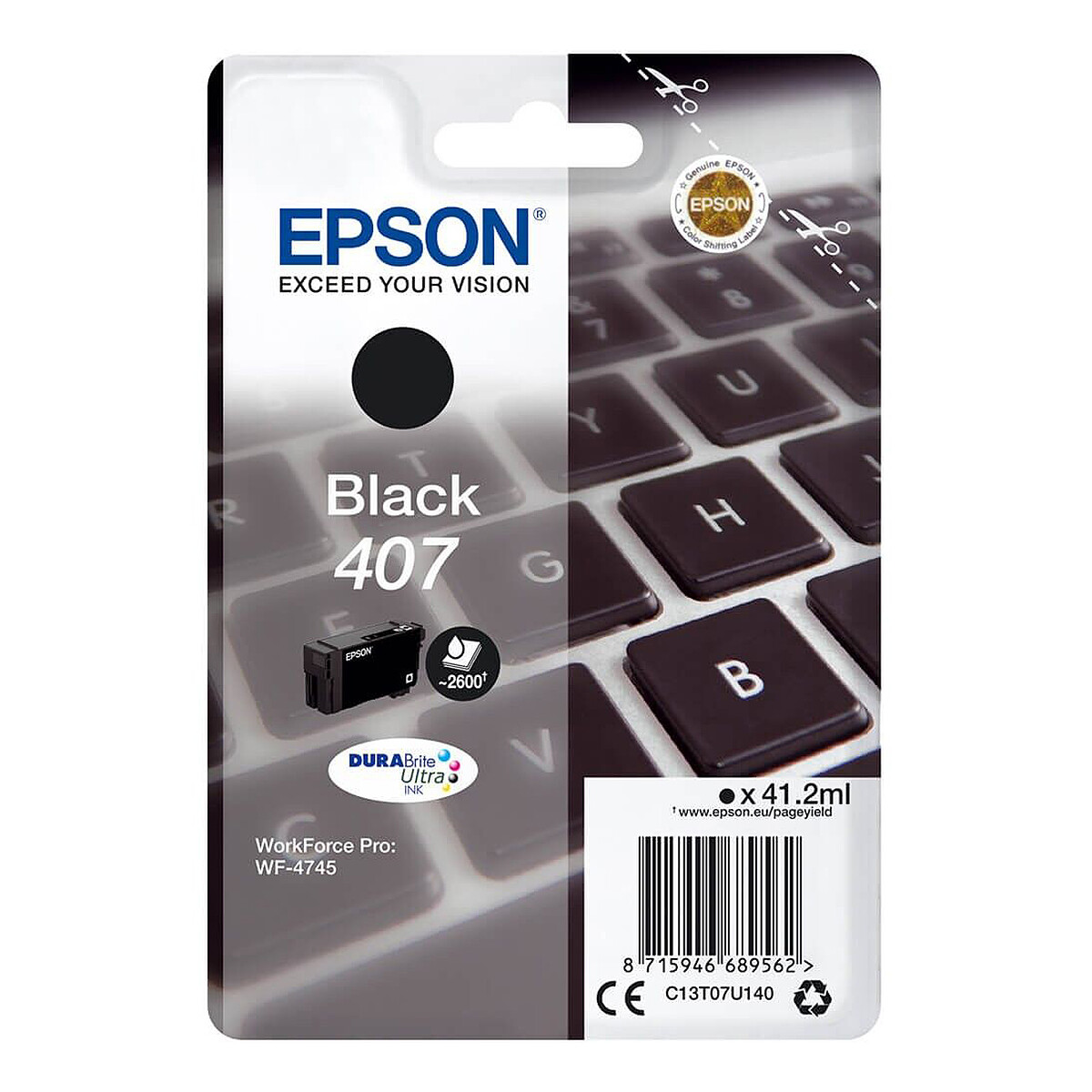 Epson High-Capacity Black Ink Cartridge (41.2 ml / 2600 pages)