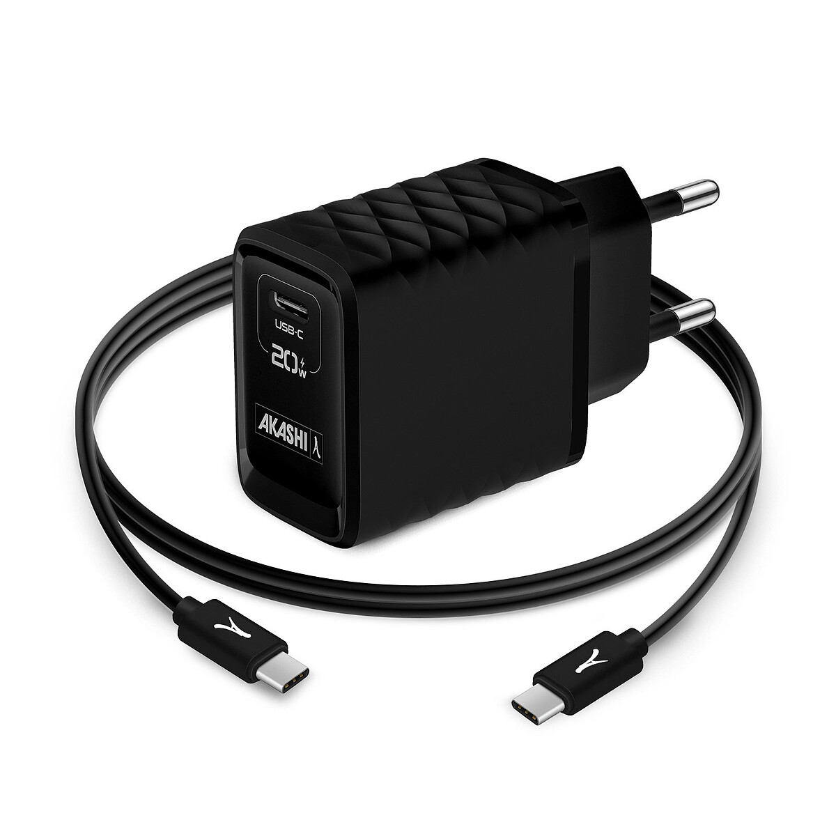 Pack de charge Akashi 20W USB-C + câble USB-C 1M