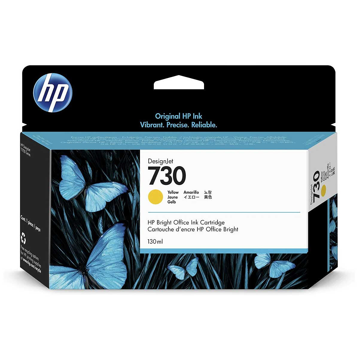 HP 730 Yellow Ink Cartridge (P2V64A)
