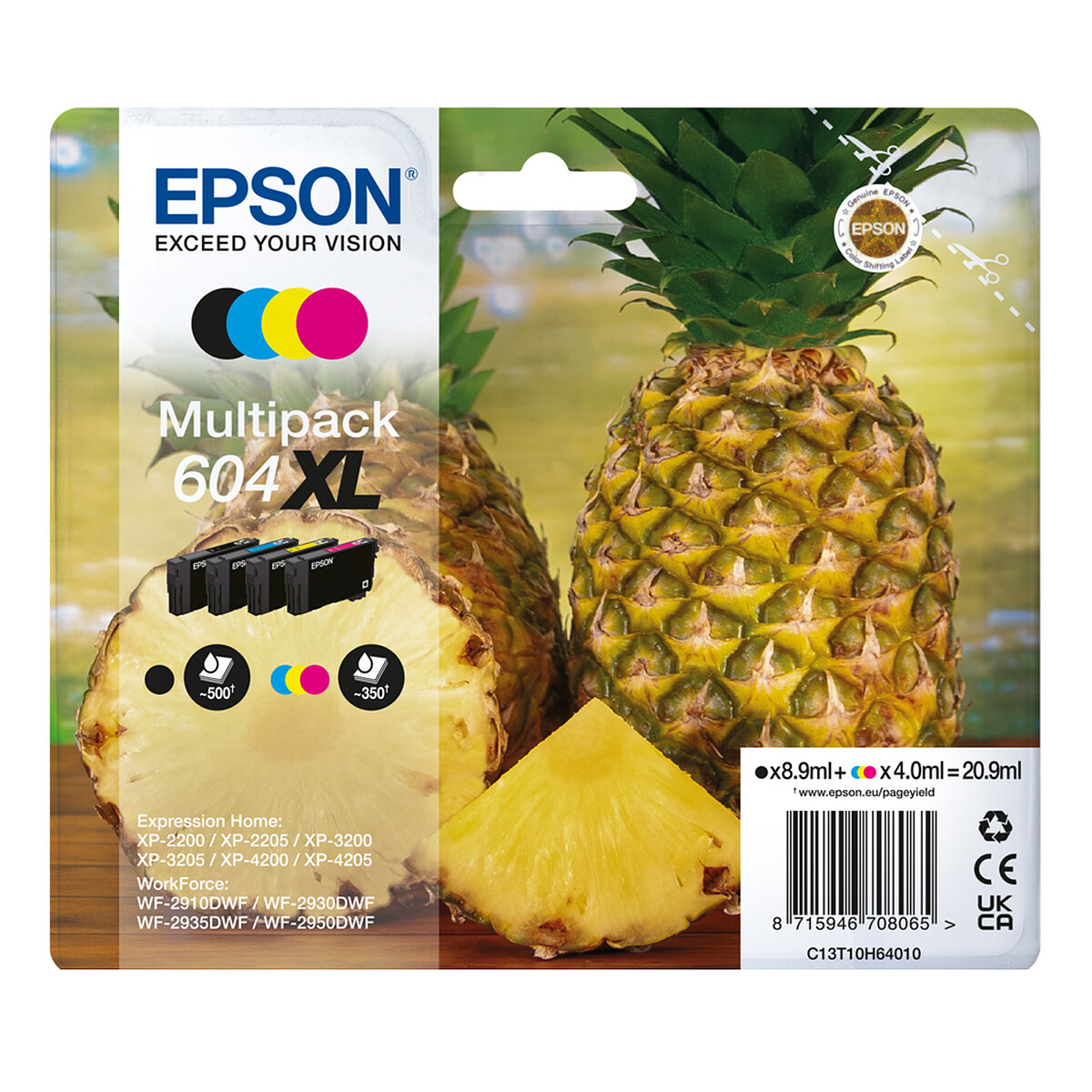 Epson Ananas 604XL Color Ink Cartridge Multipack