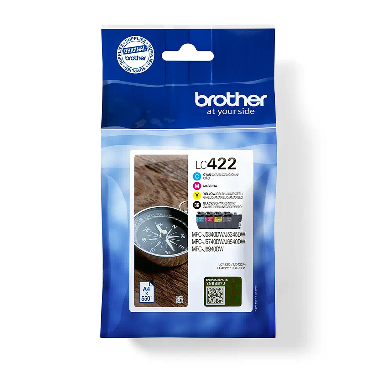 Brother LC422VAL Ink Cartridges (Black, Cyan, Magenta, Yellow)