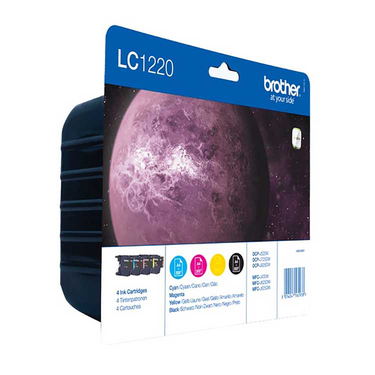 Brother LC1220VALBP Ink Cartridges (Black, Cyan, Magenta, Yellow)
