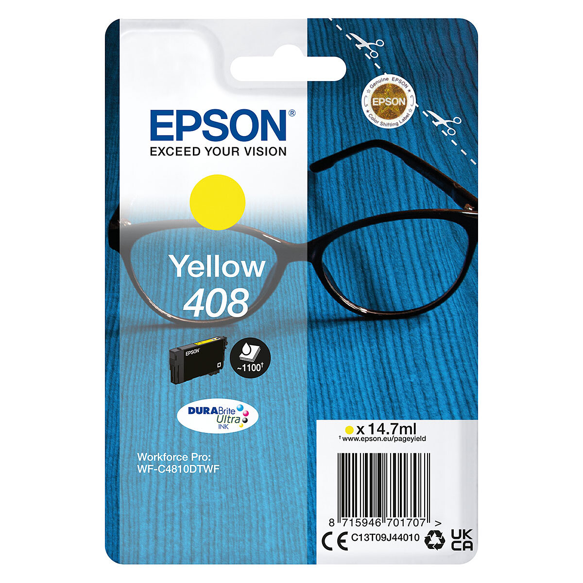 Epson Singlepack Yellow Ink Cartridge 408