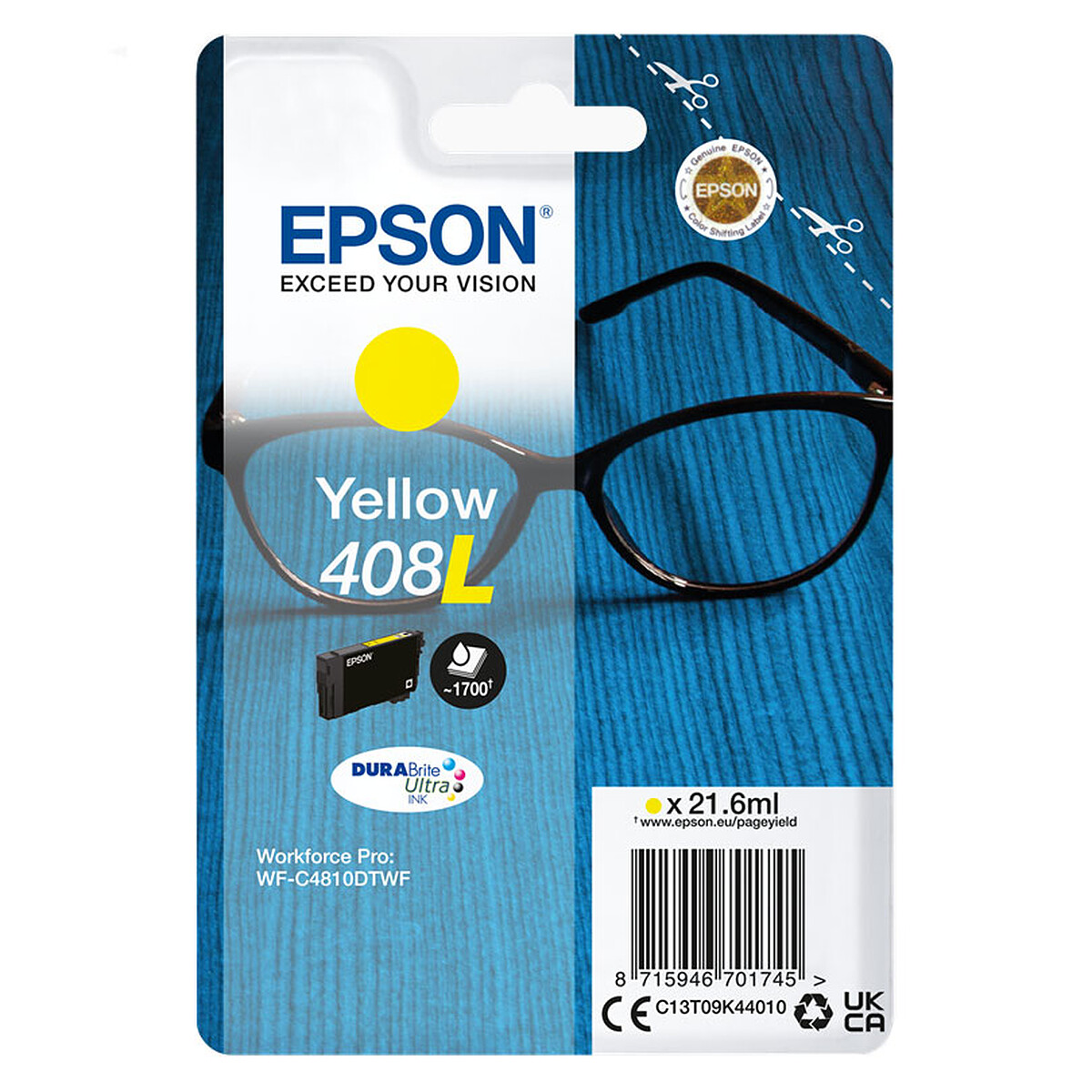 Epson Singlepack Yellow Ink Cartridge 408L
