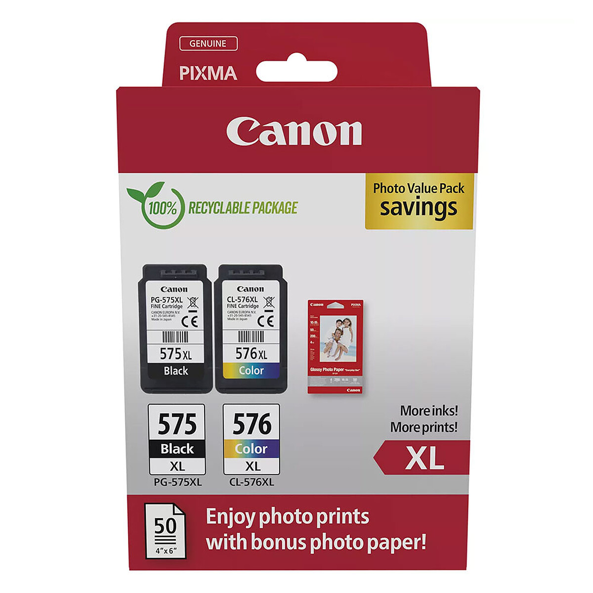 Canon PG-575XL + CL-576XL Ink Cartridge Multipack