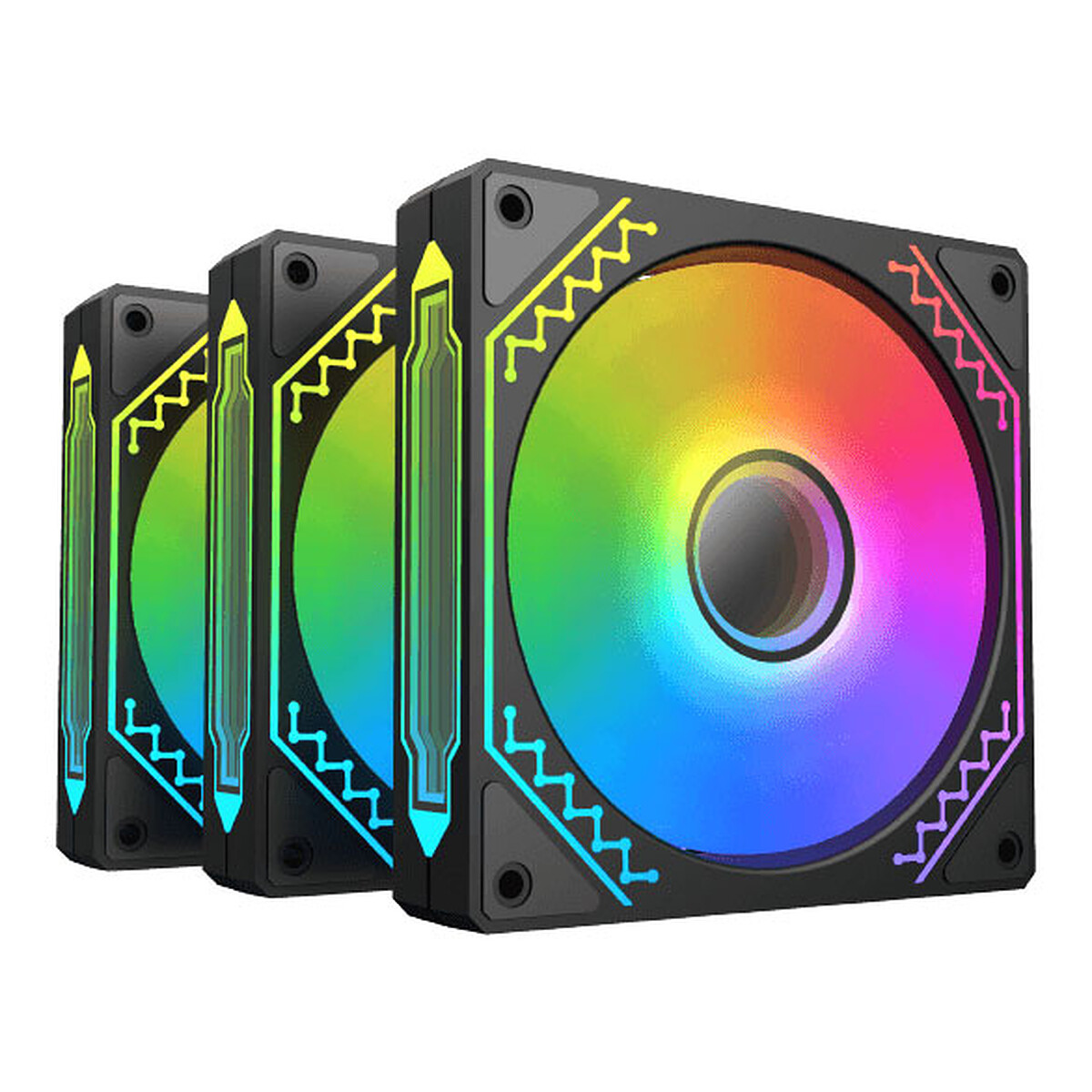 Xigmatek Starz Pro 120mm Case Fans (3-Pack) with ARGB LED and Remote