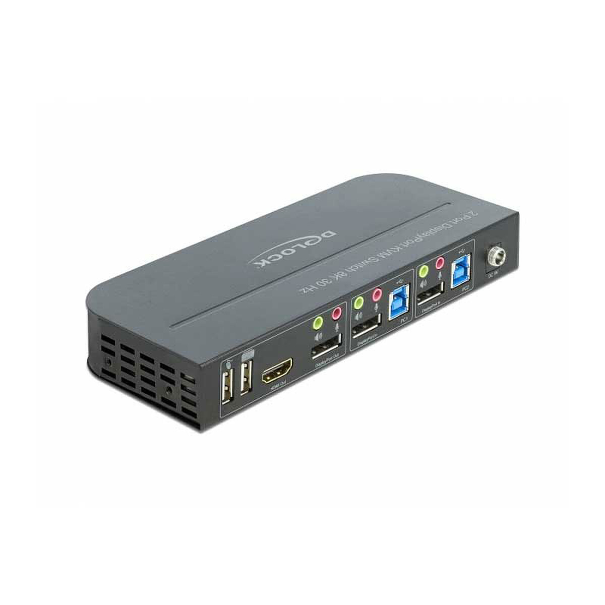 Conmutador KVM DeLock DisplayPort 1.4 - 2 computadoras (8K@30Hz)